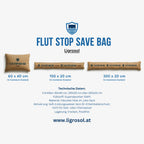 LIGROSOL Flut Stop Save Bag | Set aus 15 Stk. 60x40 cm + 3 Stk. 300x20 cm + 6 Stk. 150x20 cm